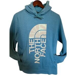 North Face half dome logo hoodie size large blue